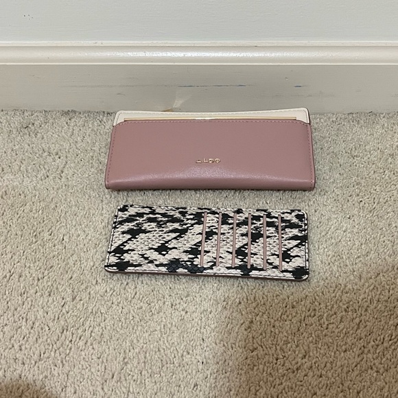 Matching Set Aldo Aferrandraa Pink Snakeskin Handbag w Ocoissa Wallet - Picture 8 of 9